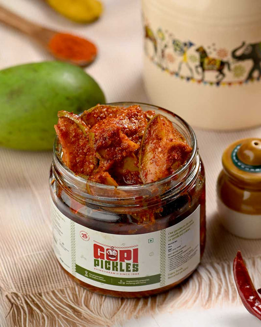 Aavakaya Mango Pickle – A Timeless Andhra Classic 🟩